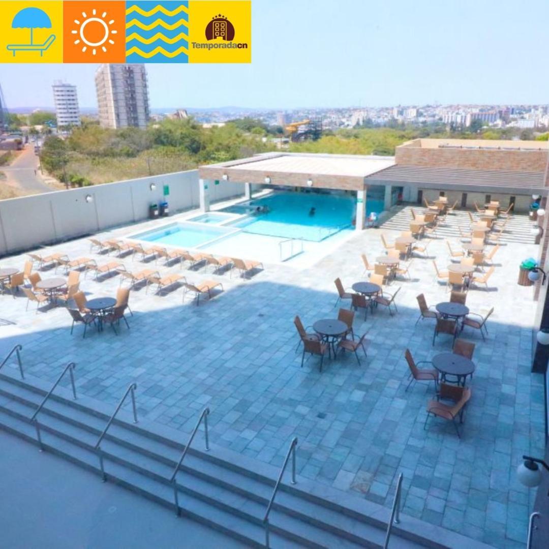 Piazza Com Acesso Ao Acqua Park Aparthotel Caldas Novas Exterior foto